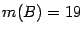 $m(B)=19$